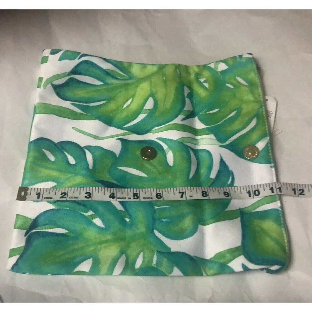 Pura Vida Monstera Leaf Print Toiletry Cosmetic Bag